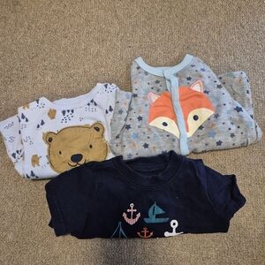 Adorable Baby Onesies Set with Animal Prints